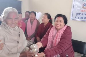 सुनसरीको दुहबी ७ मा ११७ ज्येष्ठ नागरिकलाई सम्मान