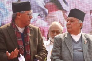 पौडेलले देउवालाई साेधे- हाम्रो भागमा कति मन्त्री ?