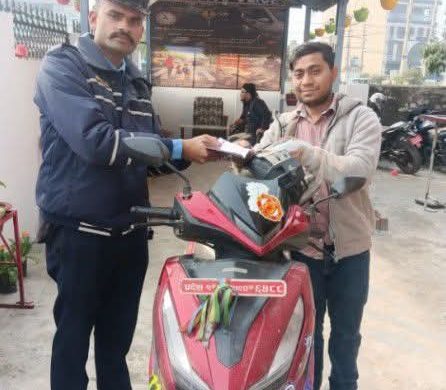 बेलबारीबाट दिउँसै चोरी भएको २ घण्टामै भेटियो स्कुटर