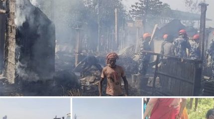 बूढीगंगाको मुसहर बस्तीमा भीषण आगलागी, एक दर्जन बढी घर जले