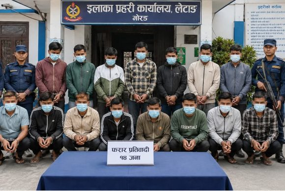 लेटाङबाट १४ जना फरार प्रतिवादी पक्राउ